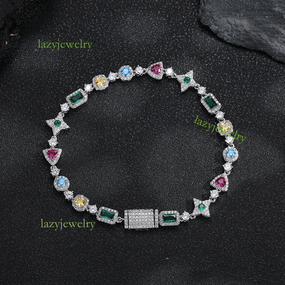 Geometric diamond moissanite necklace fashion senior sense women necklace dazzling free delivery - view 3