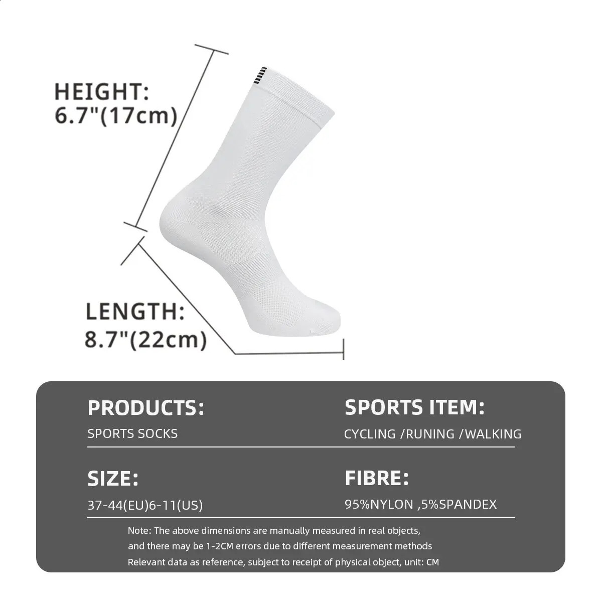 5 Pairs Cycling Socks Men Women Breathable Crew Bike Running Fashion Compression Climbing Travelling Walking Hiking 260622 - view 6
