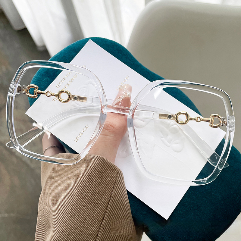 2026 Designer's New Polygonal Large Frame High-end Women's Anti Blue Light Glasses Luxurious High-end Women's Sunglasses Personalized T - view 5