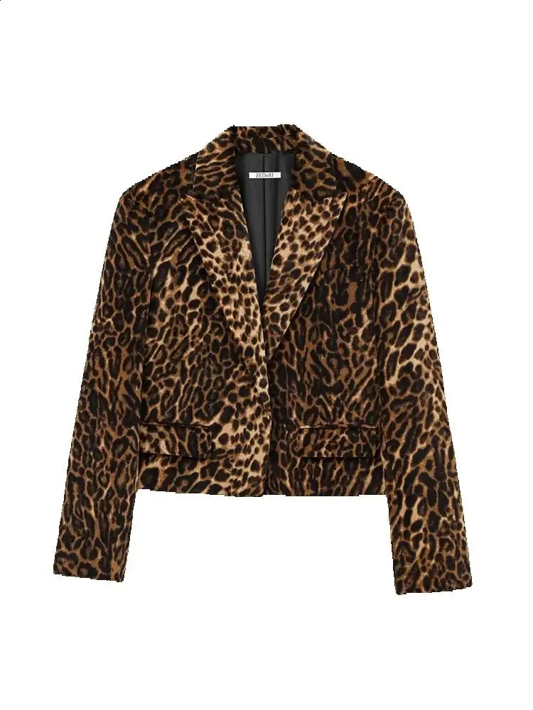 Fashion Long Sleeve Blazers Top Women 2 Pieces Leopard Printed Mini Skirt Sets Womens Suit Two Piece Set Outfit 260625 - view 6