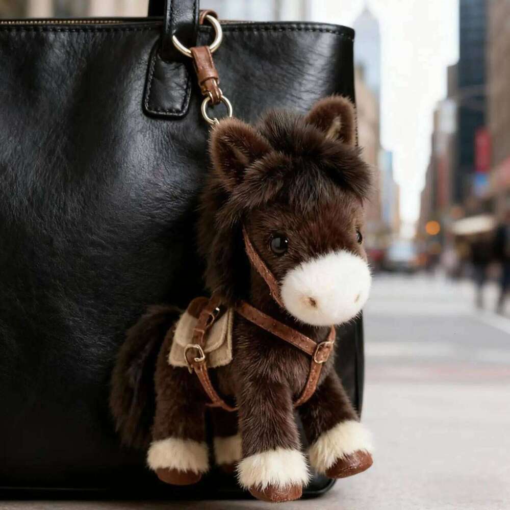 Cute 2026 Of The Plush Chinese New Year Horse Mascot Soft Stuffed Doll Bag Charm Backpack Keychain Pendant 26Y0626 - view 4
