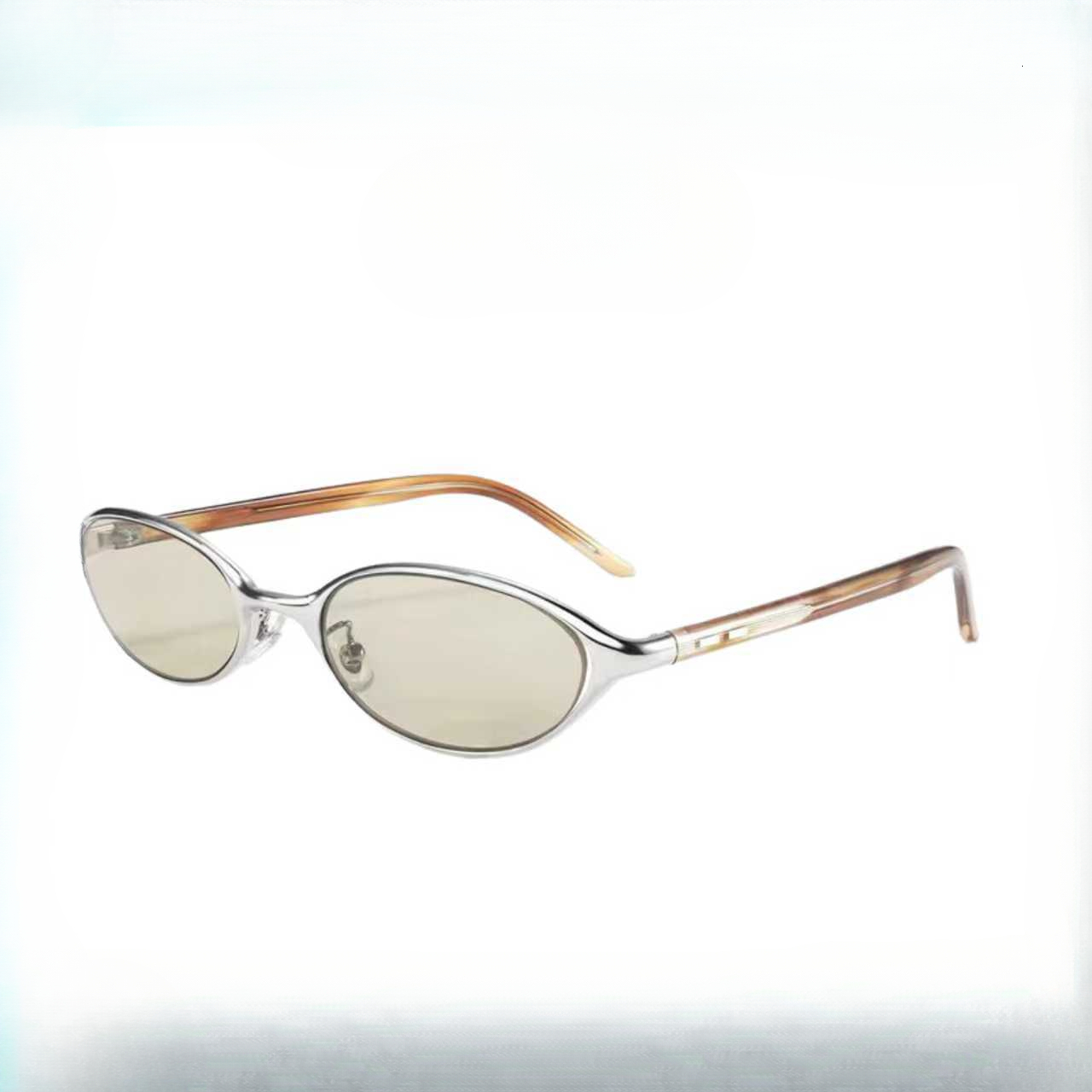 GM New Model Moody Oval Wang Hedi Style Y K Sunglasses Old Money Style Sun Protection Sunglasses