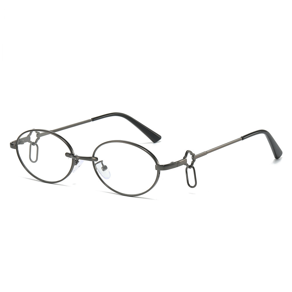 New Oval Metal 2026 European And American Style Unique Hip-Hop Internet Celebrity Ins Double Ring Buckle Fashion Sunglasses - view 6