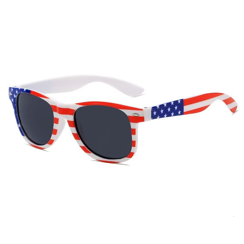 Designer's New Classic Rice Nail Style Transparent Style American Flag Sunglasses Independence Day Sunglasses Personalized Trendy Casual Versatil - view 5