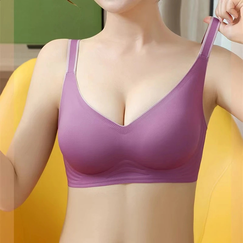 plus size womens underwear seamless sexy no steel ring bra pushups comfortable closefitting shockproof 260626 - view 3