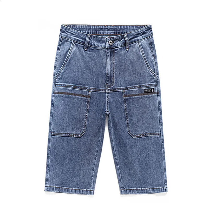 n Multipocket Denim Shorts Men Summer Thin Straight Casual Short Jeans Stretch Fashion Streetwear Mens Korean 260625 - view 6
