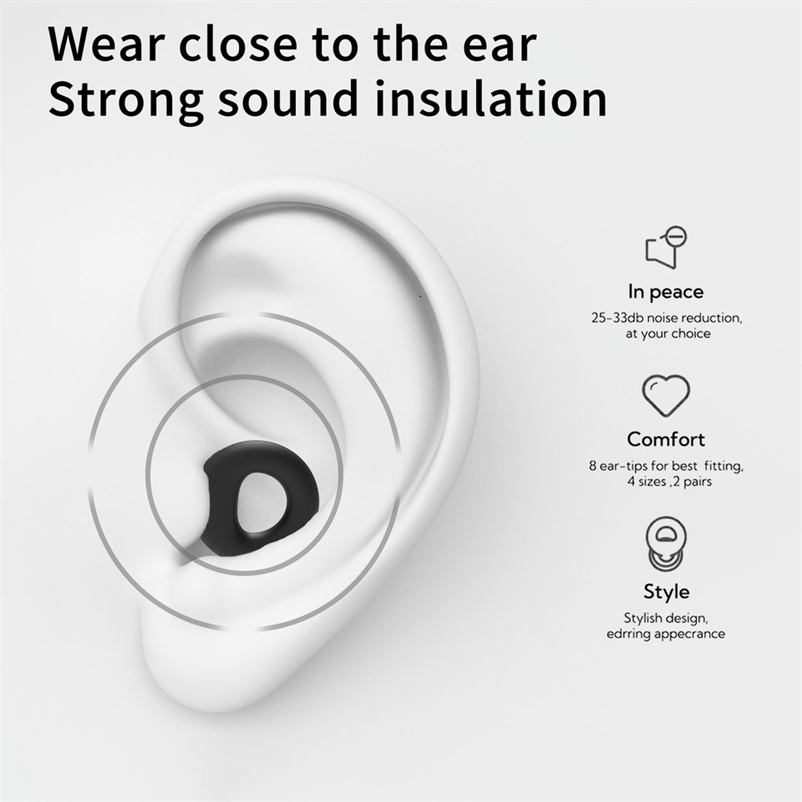 Silicone Earplugs for Swimming Sleep Noise Cancel Noise Reduction-Soundproof Reduce Earplugs 260624 - view 5