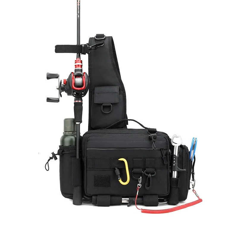 rod multifunction waist bag fishing bag tactical backpack crossbody bag fishing rod holder fishing tackle bag rod bag M260626