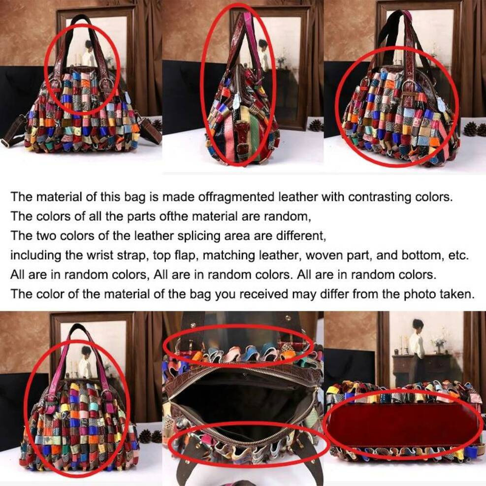 2026 New Leather Women's Bag, Casual Large-Capacity Handbag, Colorful Retro Single-Shoulder Crossbody Bag For Ladies - view 4