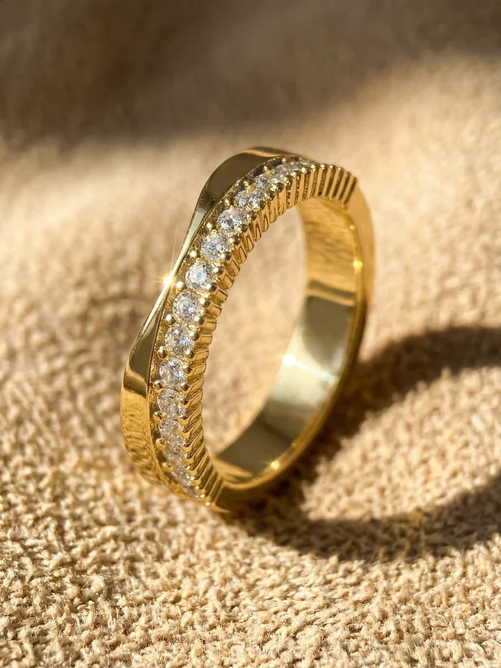 925 Sterling Silver Minimalism V-shape Zircon Ring For Women Anniversary Engagement Wedding Party High Quality Fine Jewelry260624 - view 3
