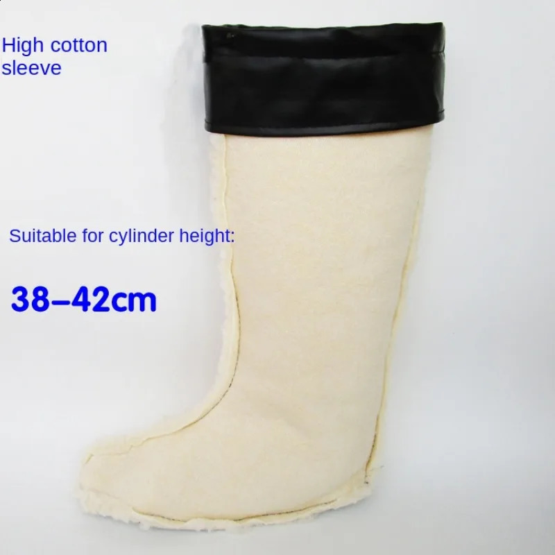 Oversized Mens Knee-High Rain Boots with Fleece Lining Cotton Cover and Warm Cotton Sock Liner Sizes 46-52 260626 - view 4