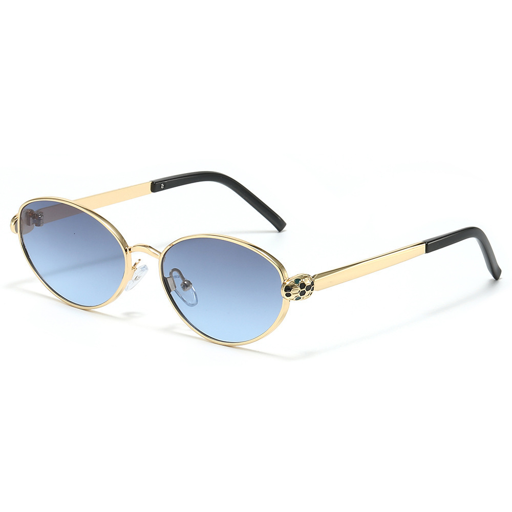 2026 New Vintage Fashion Style High-End For Men And Women, Snake Head Cat Eye Light Luxury Metal Sunglasses - view 5