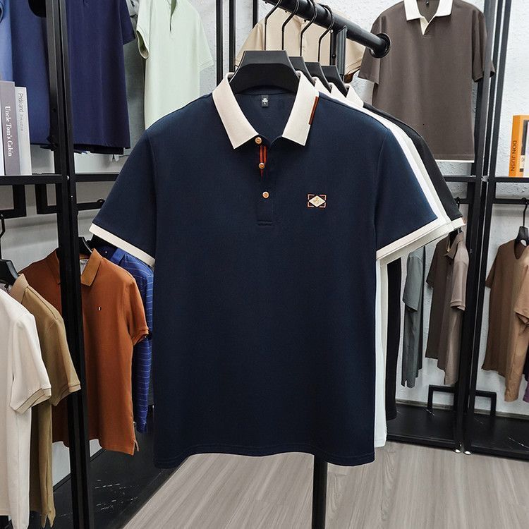 Summer Men's T-Shirt With A Turn-Down Collar, Short-Sleeve Top, Business Loose Casual Summer Breathable POLO Shirt - view 9