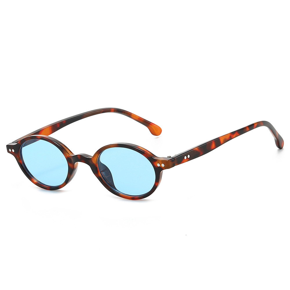 2026 New Small Frame Oval Retro European And American Simple Round Rivet Fashionable Export Hot-Selling Sunglasses - view 1