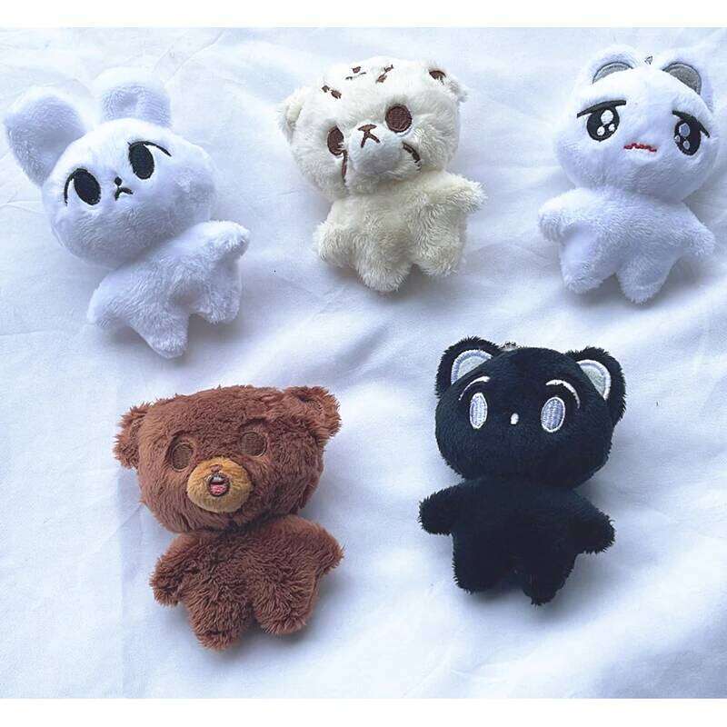 1pc Kpop Cartoon Cheetah Doyoung Mark Same Plush Keyrings Q Styles Mini Gomdo Lee Taeyong Keychains Key Rings Bag Pendants 26Y0626 - view 5