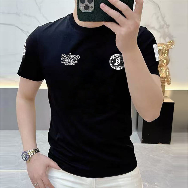 Trendy Brand 2026 Model Pure Cotton Short-Sleeve Men's Summer New Round-Neck Fashion Casual Versatile Slim-Fit T-Shirt Top - view 3