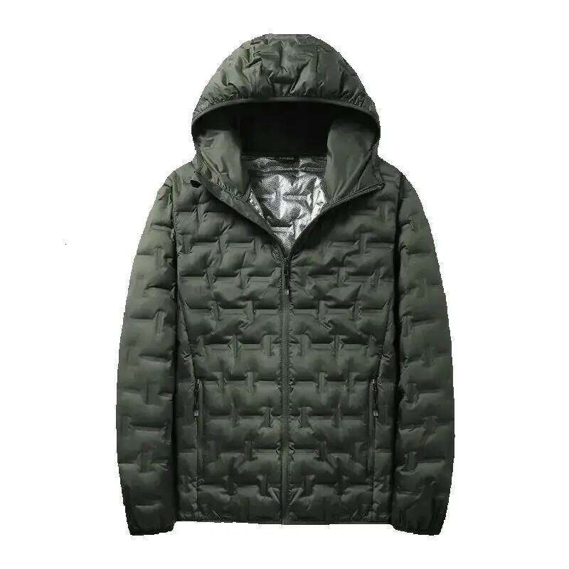 Men Graphene Down Winter Solid Color Lightweight Short Coat Casual Outdoor Puffer Jacket W260626 - view 6