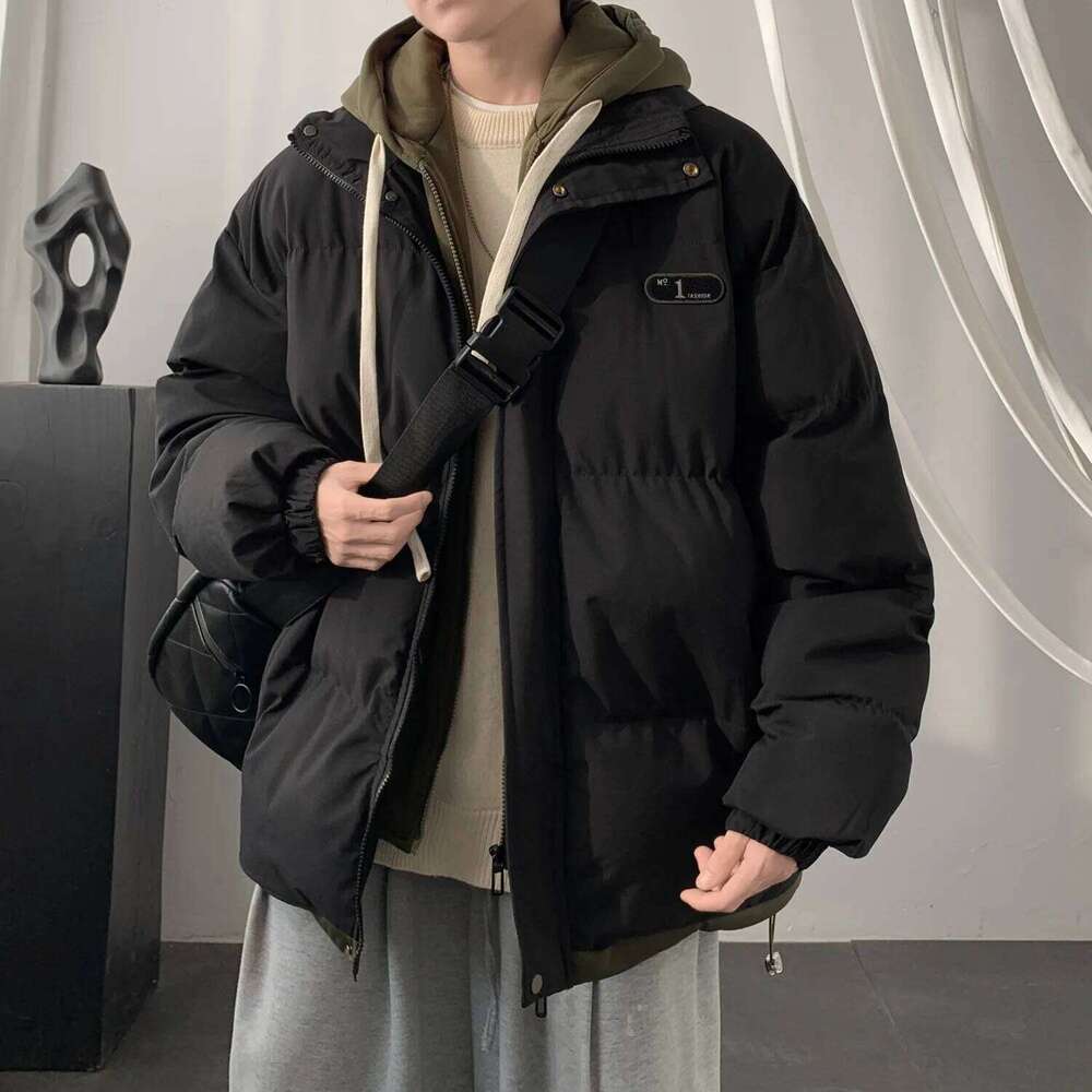 Thick Set for Fake Two piece Jacket, Rascal Handsome Men's Winter Warm Cotton Jacket J260626 - view 5