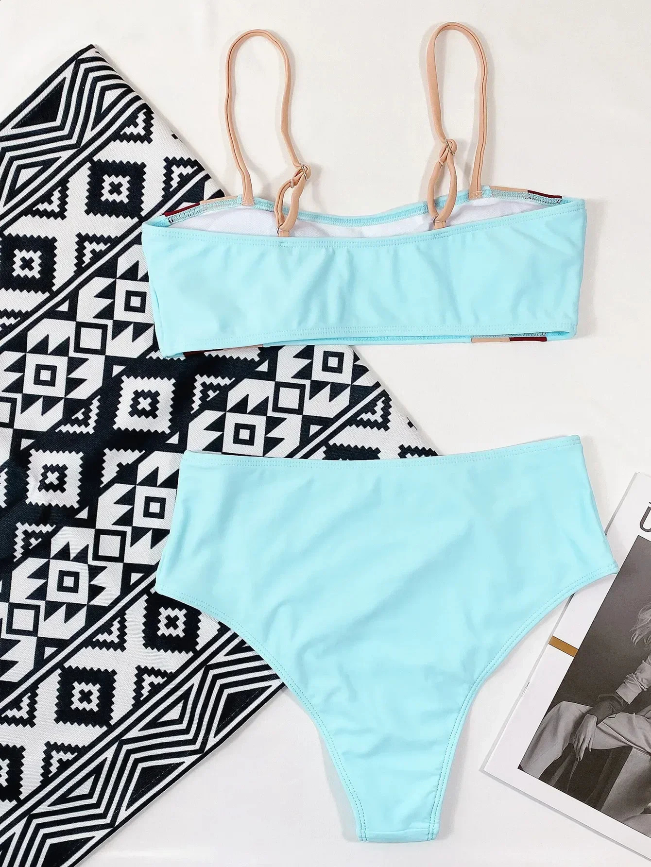 2026 Sexy Bikini Push Up Swimwear Swimsuit Women Patchwork High Waist Bikinis Set Bathing Suit Beach Taille Haute Tankini 260626 - view 6