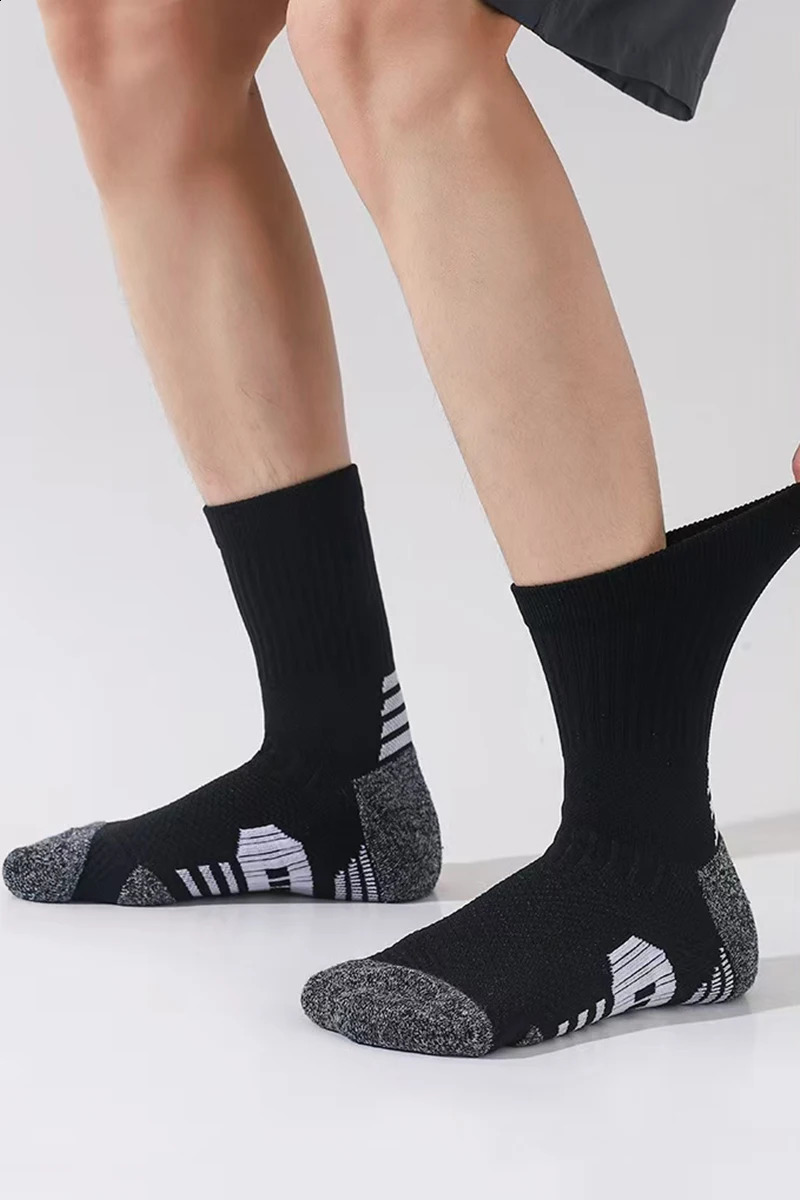 Men Sports Socks Shockabsorbing Cushion Terry Towel Cycling Running Hiking Tennis for Women 136 Pairs 260622 - view 6