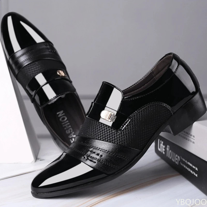 Large Size Fashionable Mens Office Formal Shoes Low Cut Daily Comfortable Pointed Multifunctional Wedding 260624
