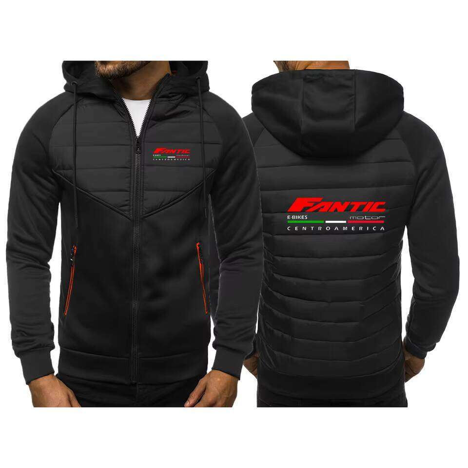 Simple Style Men's Creative Graphic Fantic Motor Logo Print Hoodies 2026 Spring And Autumn Comfortable Hooded Coat Jacket W260626 - view 1