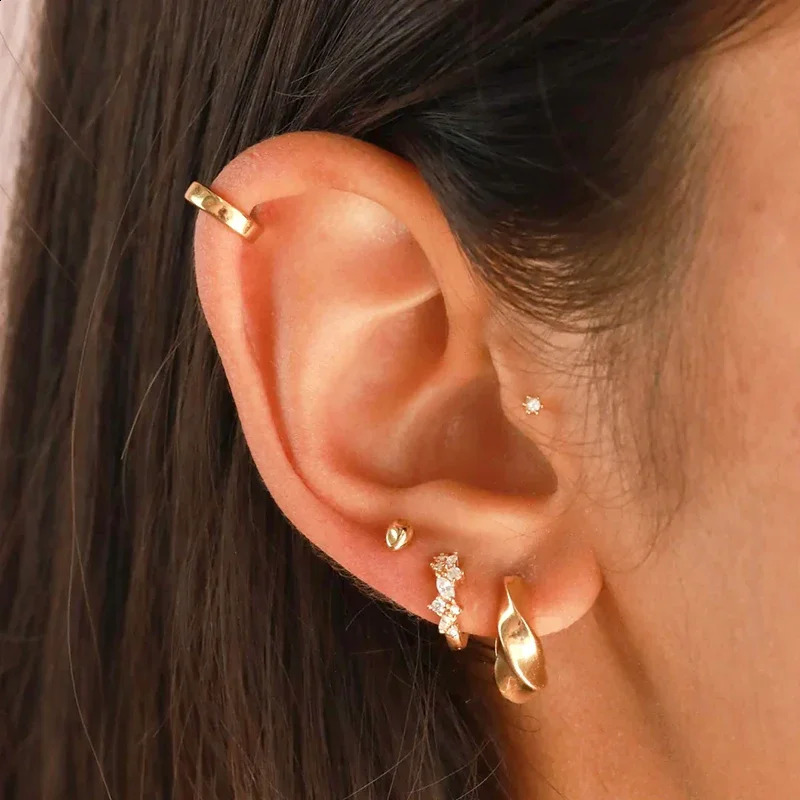 925 Sterling Silver Needle Irregular White Zircon Hoop Earrings For Women Pearl Ear Buckles Vintage Crystal Jewelry Gifts 260626 - view 7