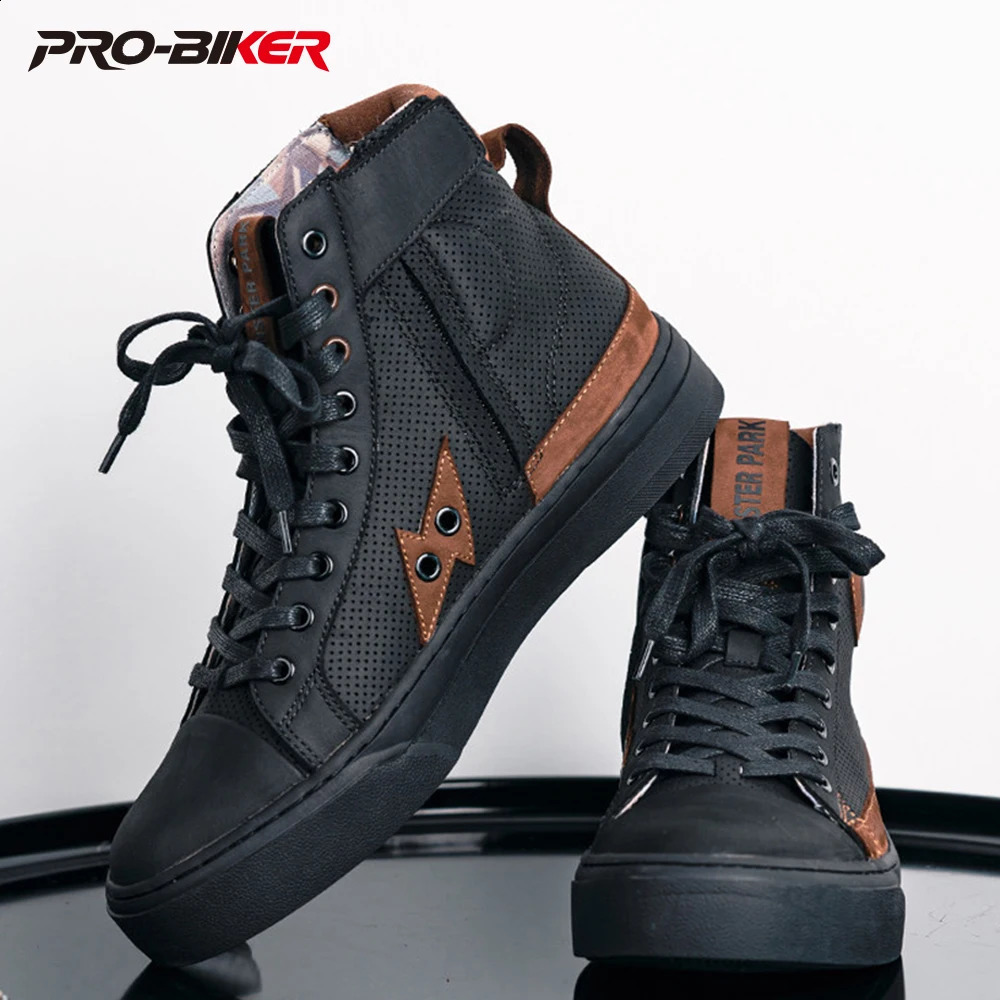 Boots for Motorcyclist Man Motorcycle Shoes Botas Moto WearResistant Mens Riding boo 260626 - view 1