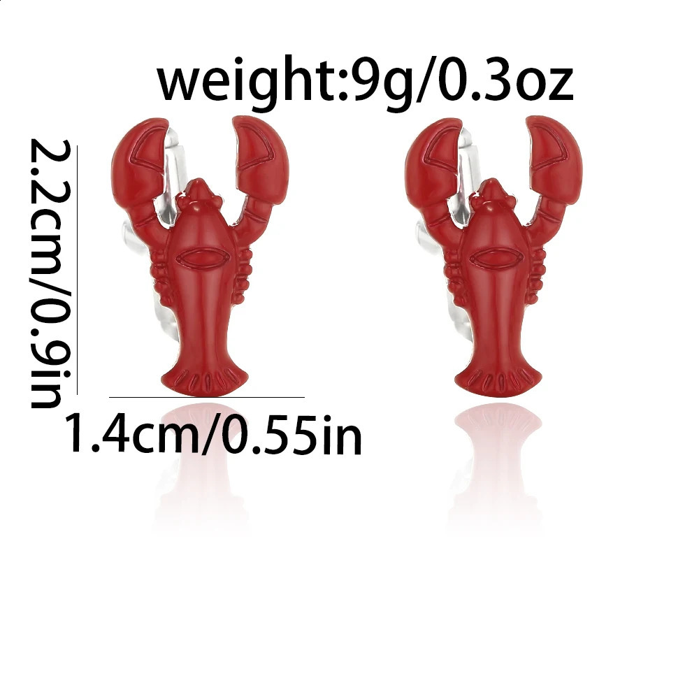 Statement Red Lobster Shaped Mens Cufflinks Personality Animal Shirt Suit Tuxedo Blouse Sleeve Button 260626 - view 7
