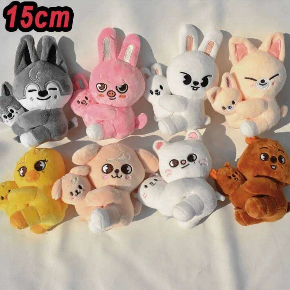 New Skzoo Keychain FELIX HYUNJIN LEEKnow Cartoon Without Sound, Heart Hugging Doll, for Straykids Plush Toy Gift 26Y0626 - view 3
