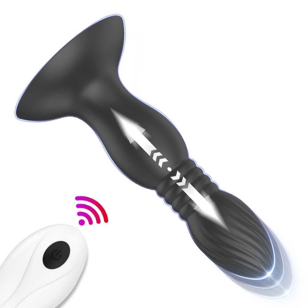 App Anal Butt Plug Bluetooth Vibrator G-Spot Dildos Thrusting Prostate Massager Strong Suction Cup Sex Toys For Women Sexmachine M260626