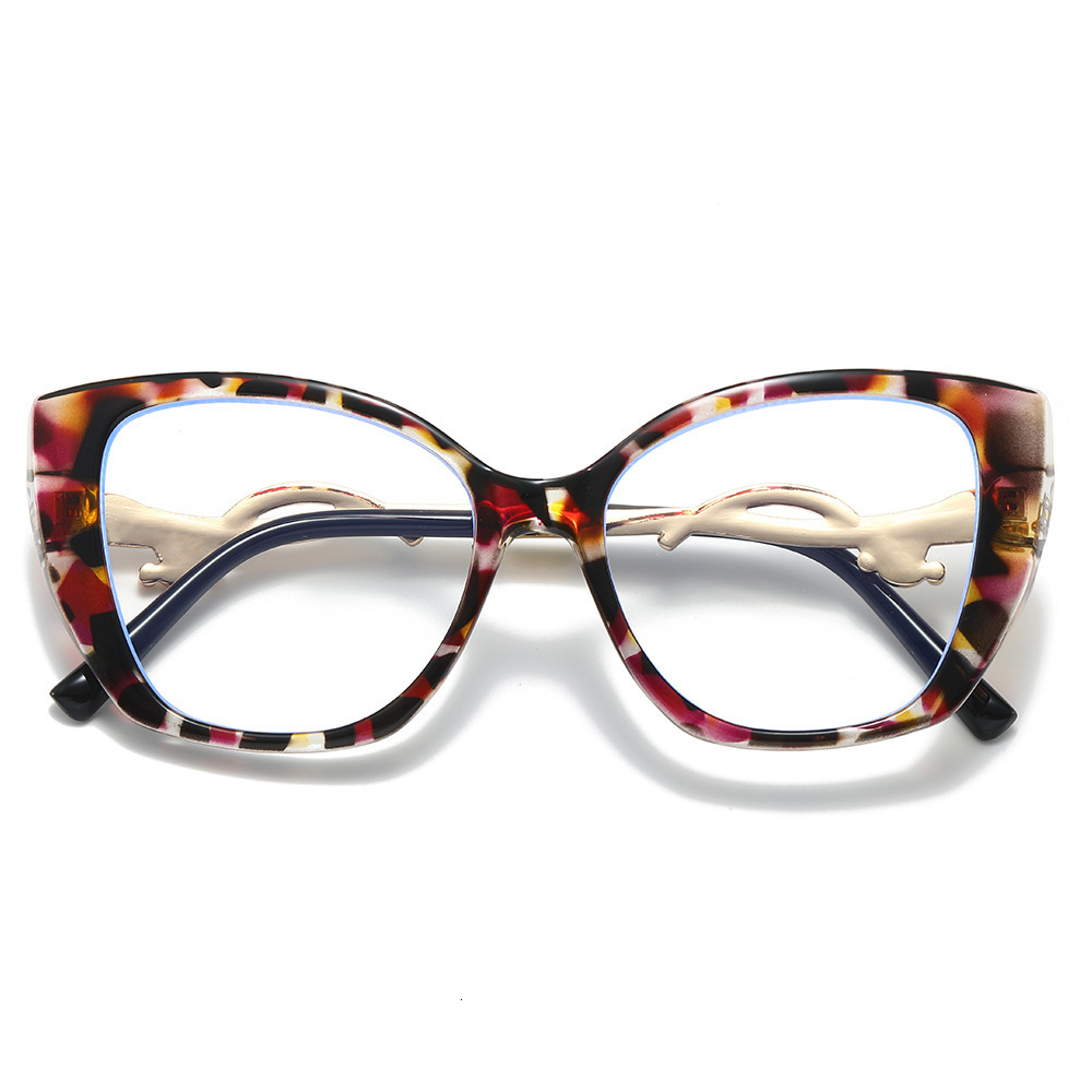 2026 New Personalized Cat-Eye Flat Glasses European And American Large Frame Fashion Internet Celebrity Street Style Unisex Eyeglass Frames - view 1