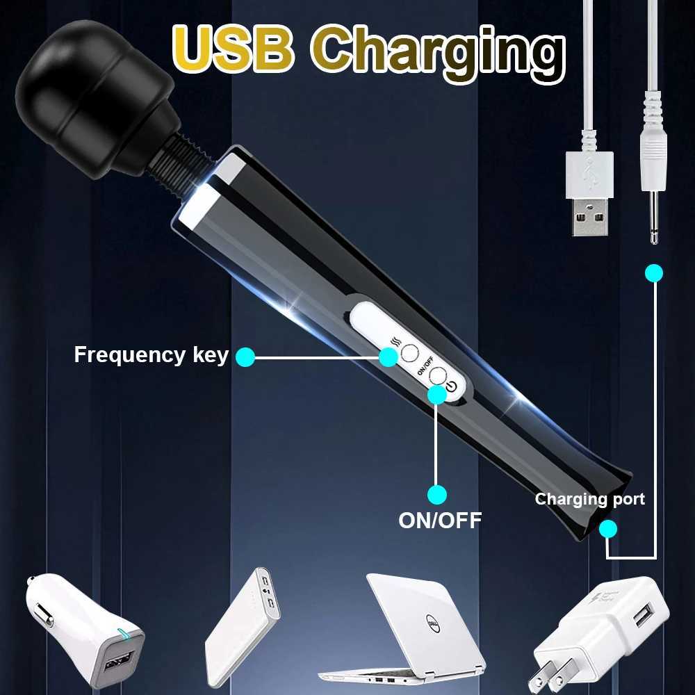 Big Powerful Magic Wand Vibrator AV G-spot Nipple Massager Vaginal Dildo Clitoral Stimulator Sex Toys for Adults Women Female M260626 - view 7
