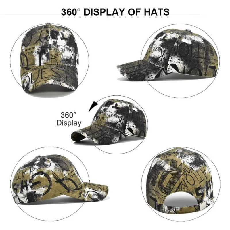 Baseball Graffiti New Print Spring Sunhat Colorful Letter Men Women Unisex-Teens Cotton SnapCaps Fashion Hip Hop Hat M260626 - view 7