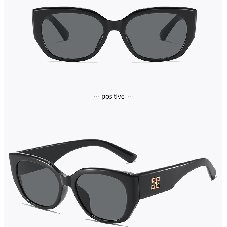 Women's Designer's New Internet Famous Luxury And High-end Sunglasses Women's Large Frame Retro Cat Eyes Women's Cat Eyes Fashiona - view 9