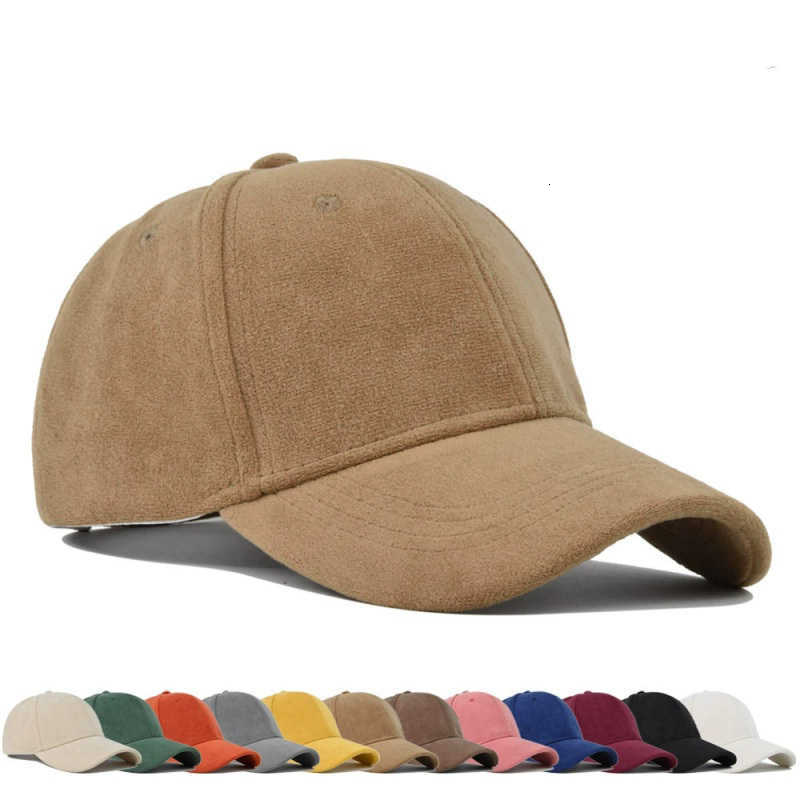 Caps Suede Baseball Fashion False For Men Women Autumn Winter Solid Retro SnapHip Hop Hat Unisex Street Adjustable Sun Caps M260626 - view 1