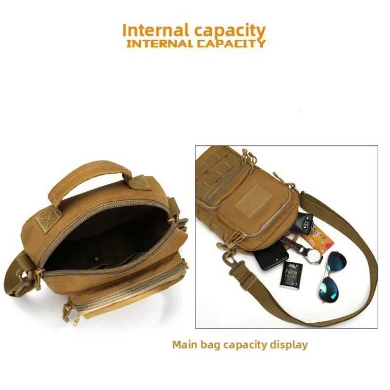 Crossbody Bag Camouflage Tactical Outdoor Multifunction Large Capacity Hanging Bag Waterproof and Wear-Resistant Shoulder Bag M260626 - view 7