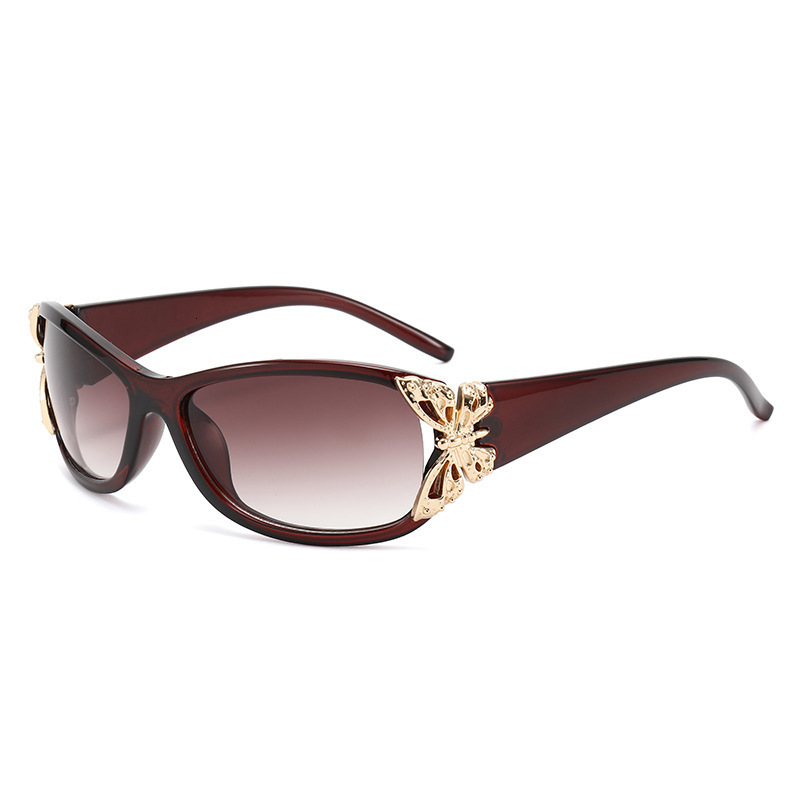 European And American New Butterfly-Decorated Sunglasses, Fashionable, Versatile, Unique, High-End, Uv-Protective Sunglasses - view 4