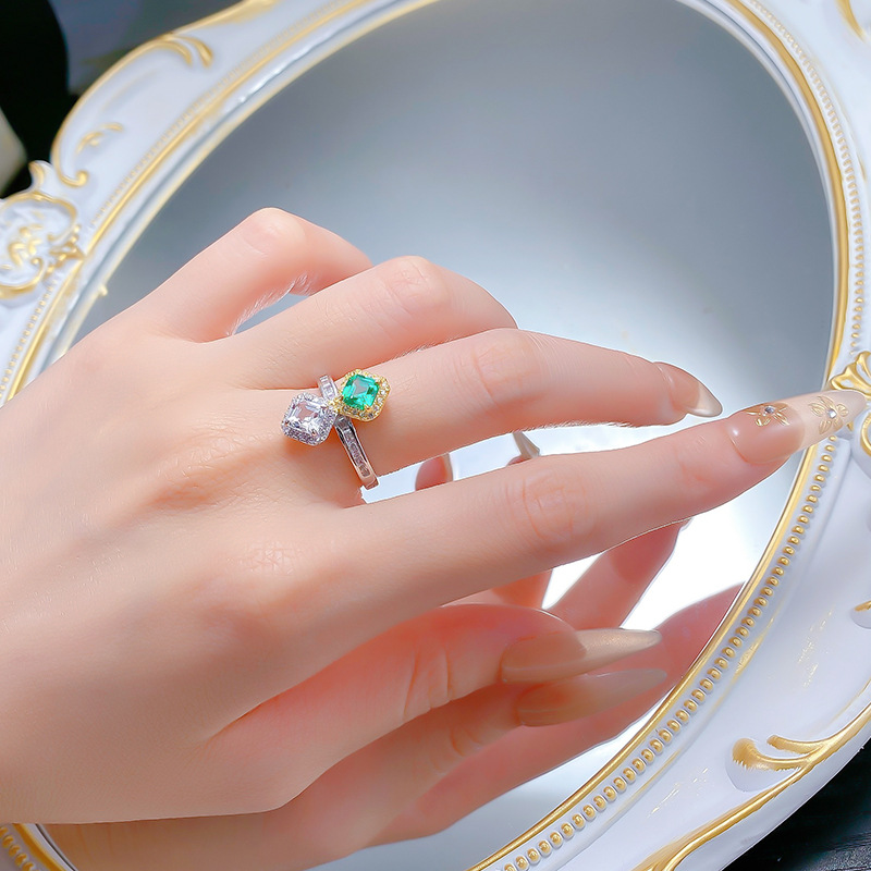 2026 Choucong Designer Wedding Rings Ins Top Sell Luxury Jewelry Pure 100% 925 Sterling Silver Asscher Cut High Carbon Diamond Eternity Women Bridal R - view 9