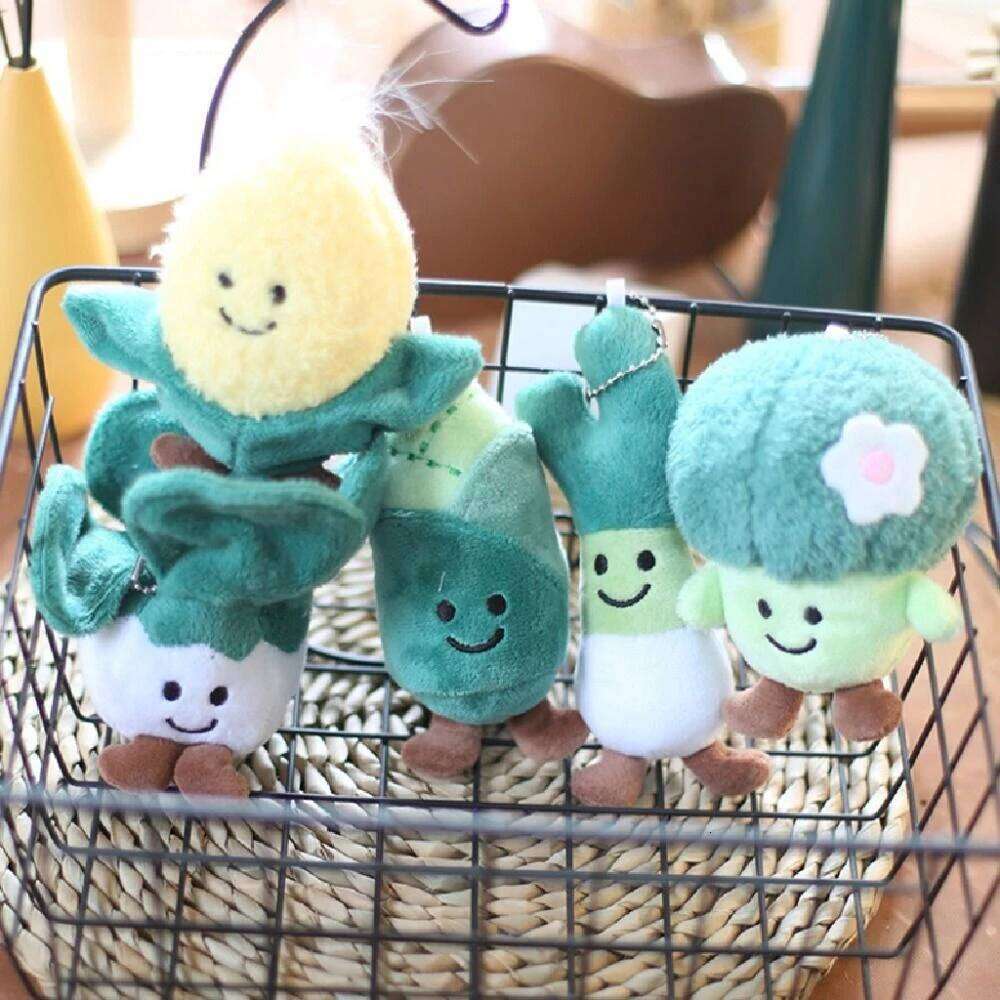 Creative Funny Plant Plush Doll Keychain Vegetable Scallion Cute Bag Pendant Schoolbag Accessories Gifts Car Key Ring 26Y0626 - view 5