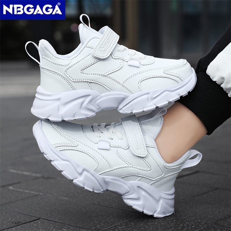 Sport Girl Casual Shoe Leather 5-16Years Boy Tenis Shoe Outdoor Children Running Sneaker Anti Slip Soft Sole Walking Footwear 260617 - view 5