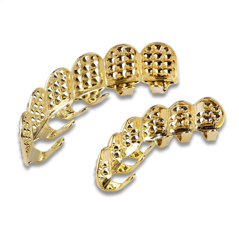 TOPGrillzs Iced Out Full CZ Stones Teeth Grillzs Fashion 5A Cubic Zircon 6 Top6 Bottom Tooth Caps For Men Women Dental Grills 260626 - view 5