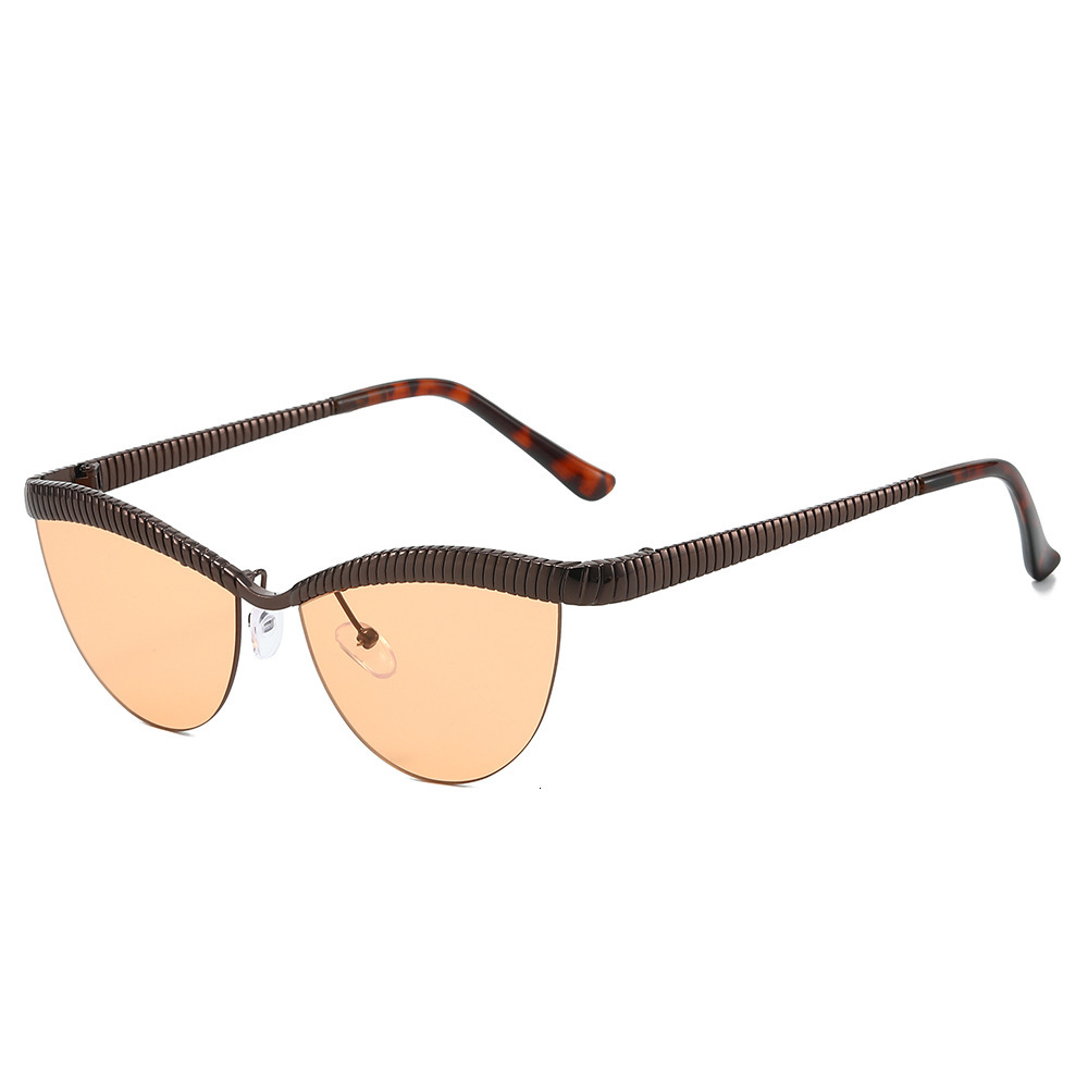 2026 New Cat-Eye Metal European And American Style Unique Internet Celebrity Ins Large Frame Fashion Sunglasses For Women - view 5