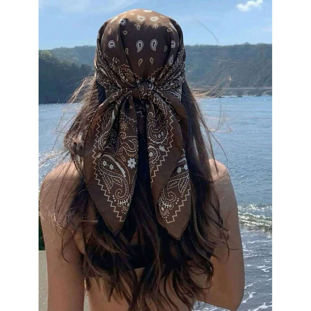 Fashion Paisley Print Silk Hairbands Scarf Women 2026 New Elagant Bandana Neck Kerchief Head Bands Foulard Female Scarfs 26Y06226