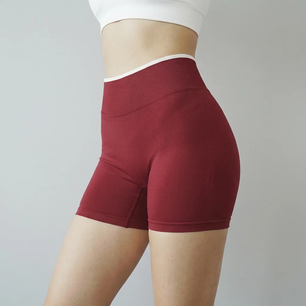 Womens High Waist Seamless Yoga Shorts Summer High Stretch Gym Shorts Running Shorts Pilates Wear Cycling Training Shorts 260626 - view 7
