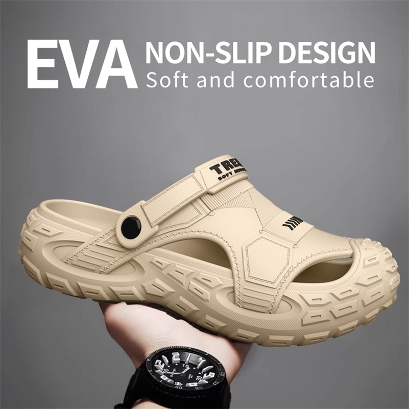 EVA sandals for men in summer thick soft soled for outdoor wear beach shoes for casual sports and perforated shoes a260625 - view 1