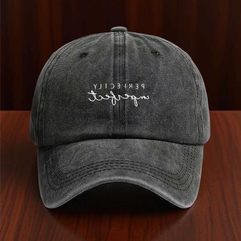 Denim Perfectly Imperfect Embroidered Washed Adjustable Baseball M260626 - view 1