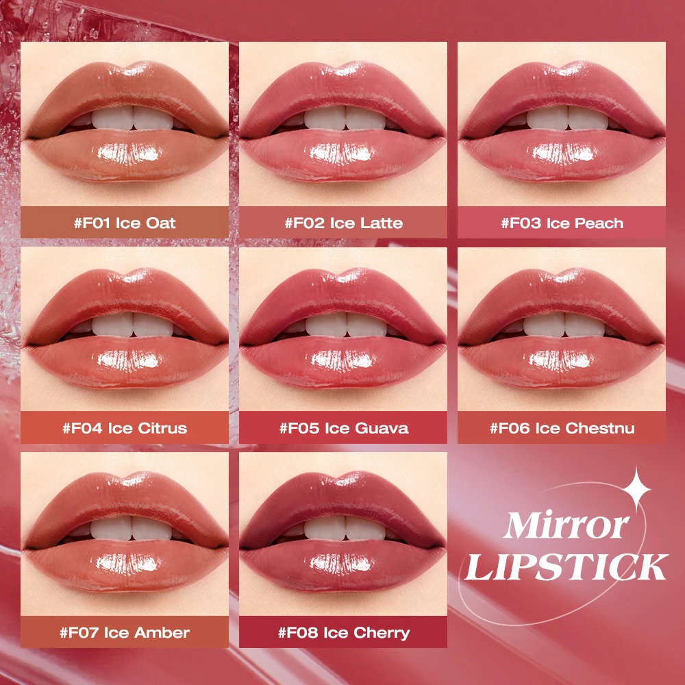 OTWOO Glossy Lipstick Lip Tint Mirror Ice-film 24h ize Nourish Smooth Non-Sticky 3D Glossy Lip Glaze Lipstick Makeup 260626 - view 5