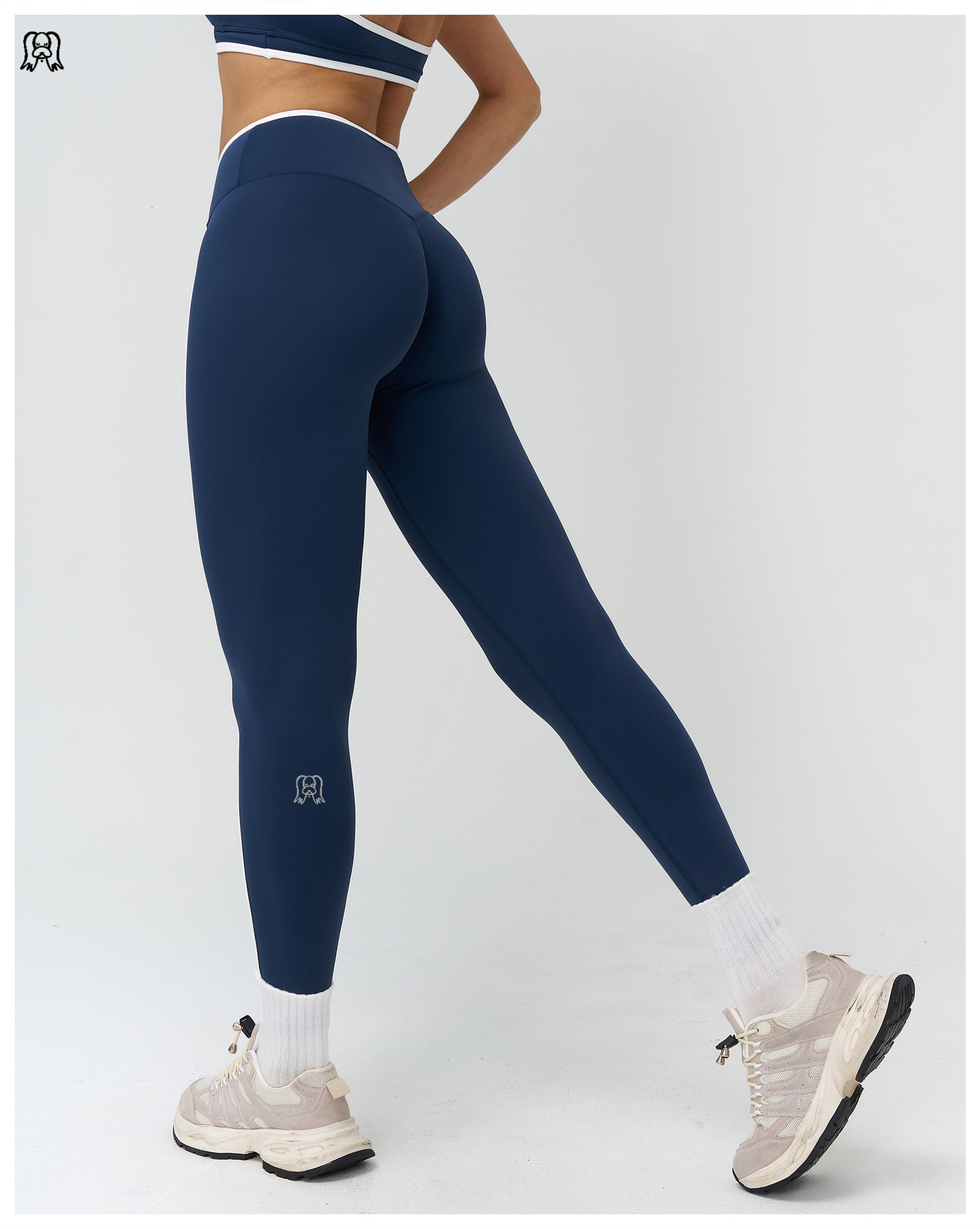 lucky dog yoga Color blocked cross waist outdoor running fitness yoga pants - view 9