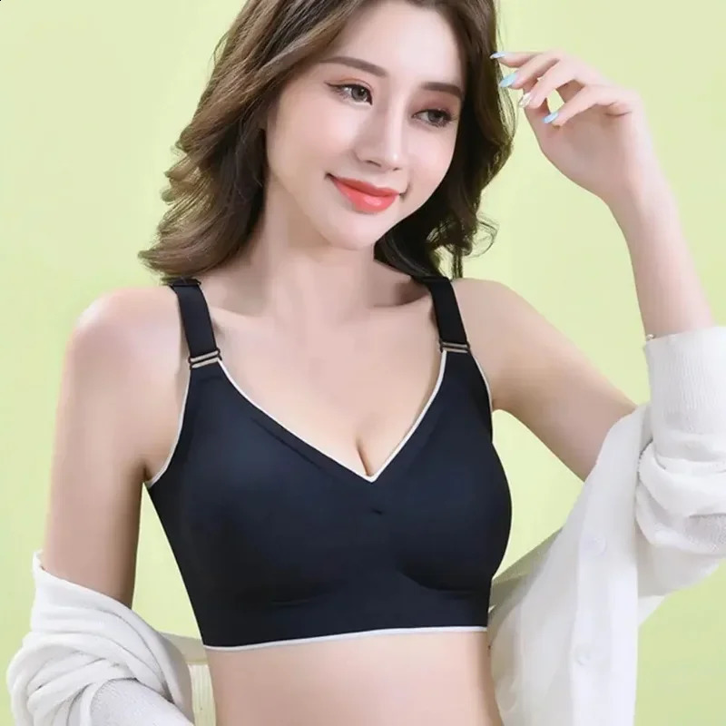Padded Seamless Butterfly Lace Womens Brassiere Push Up Underwear Shockproof Comfortable Beautiful Back Sports Bra Tank Top 260626 - view 3